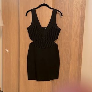 Parker Black Cocktail Dress with side cut outs, Size S